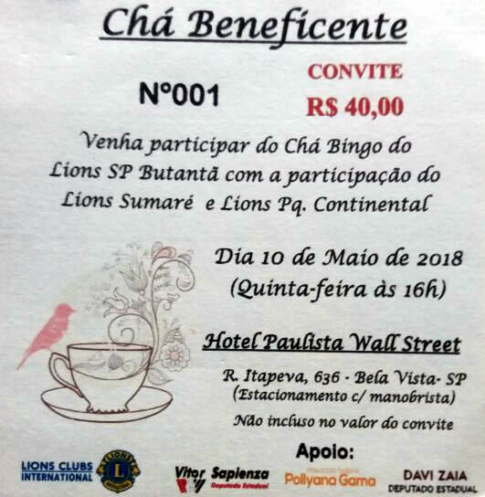 convite cha bingo do lc sp butanta em 10-05-2018